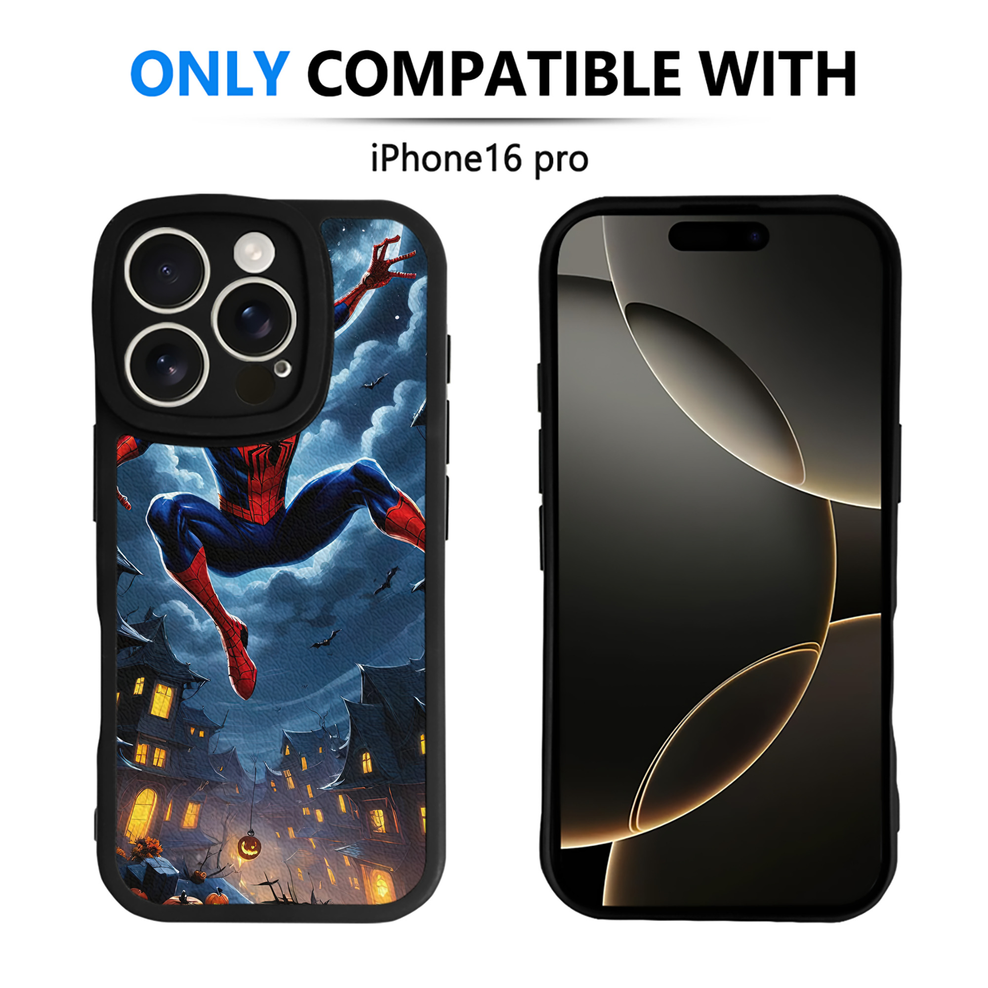 Spider Man スパイダーマン 【iPhone 16シリーズ対応】シリコンスマホケース（レザー調） 材質：シリコン
